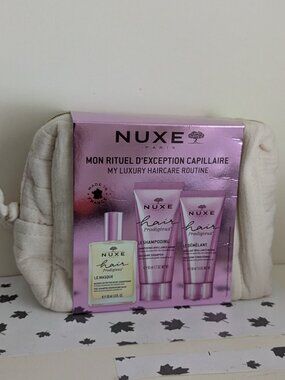 NUXE My Luxury Haircare Routine 4 Piece Set, shampoo, conditioner, mask